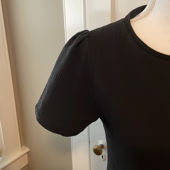 JCREW PUFF SLEEVE black t-shirt top - Picture 5 of 10